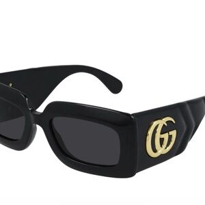 Gucci Black Sunglasses with Gold Logo